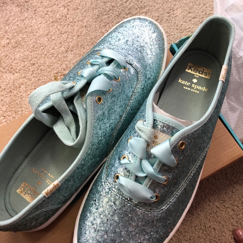 Kate Spade Blue Sparkle Keds